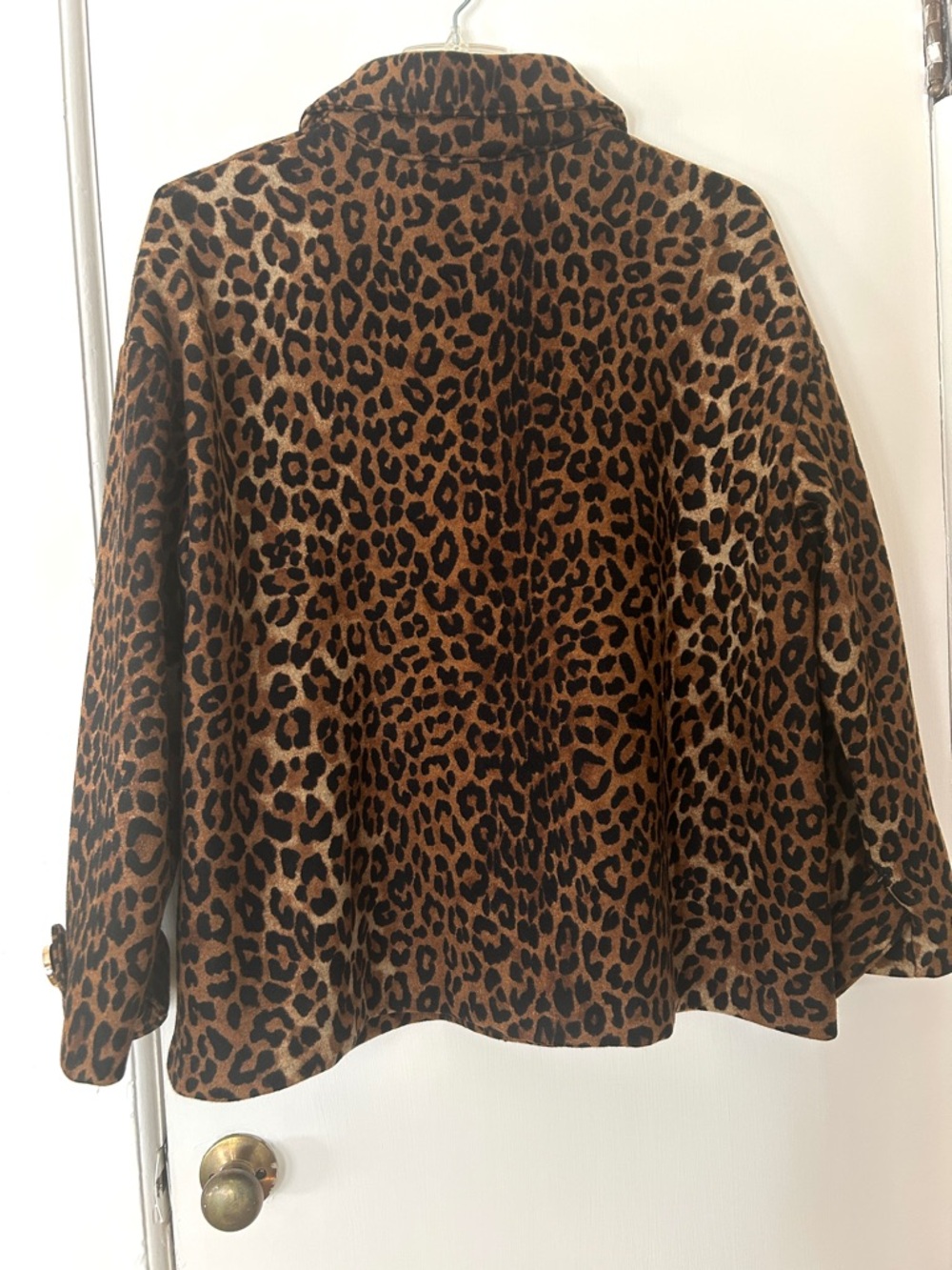 Jones New York Signature Leopard Print Wool Coat Brown Tan Women's Plus 2X - Picture 10 of 17